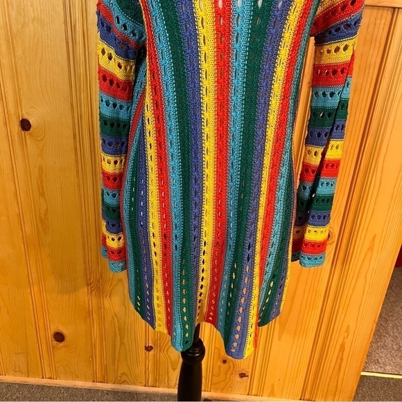 Show Me Your Mumu Cruz Sweater Rainbow Tropic Knit Sz-XS - Picture 8 of 9